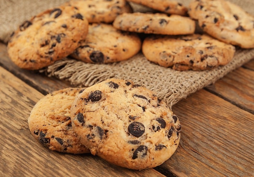 Delicious Cookies With Pieces Of Chocolate