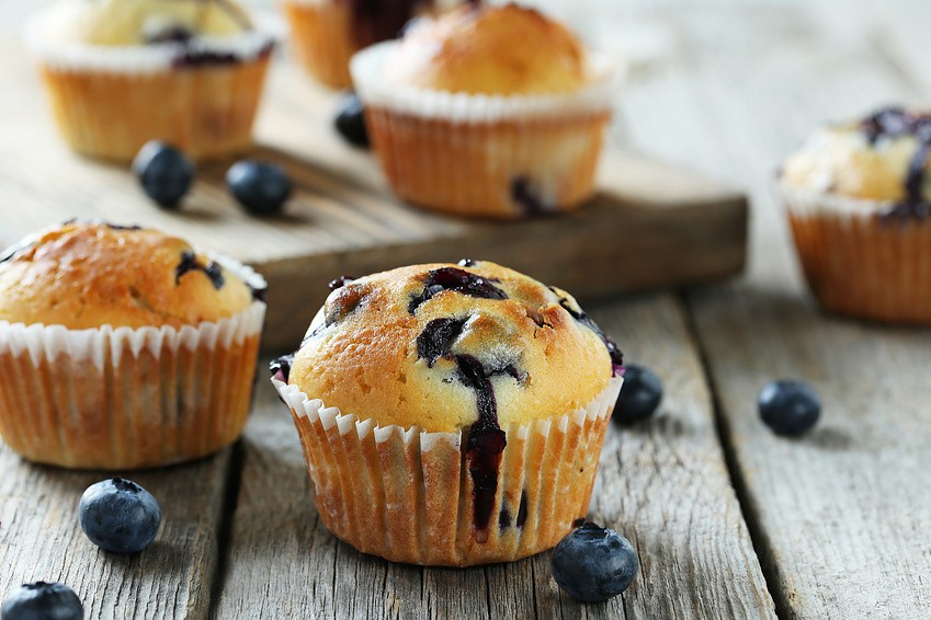 Sunde Blåbærmuffins Med æblemos