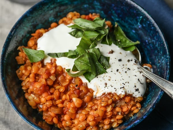 Vegetarisk “kødsovs” Med Linser