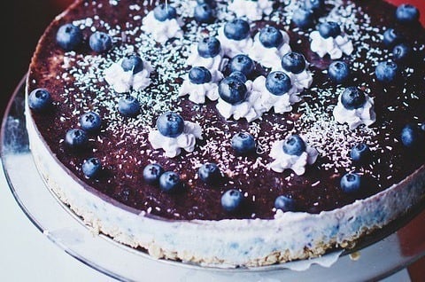 No Bake Blåbær Cheesecake