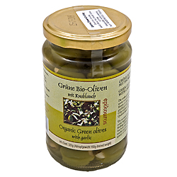 Oliven Grønne m.hvidløg, Græsk Ø 320 gr. thumbnail