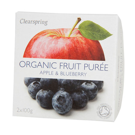 Clearspring Organic Frugtpuré Æble & Blåbær Ø (200 gr) thumbnail