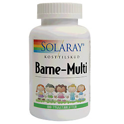 Solaray Barne-Multi tyggevitaminer til børn (100 tabletter)