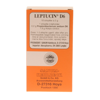 Billede af Leptucin D6 Stikpiller 10 Stk.