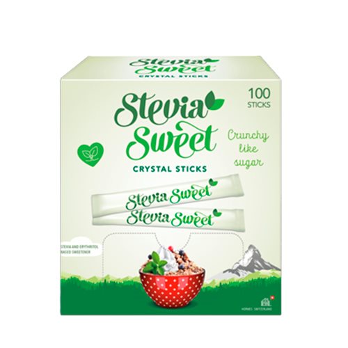SteviaSweet Crystal Sticks  100 x 2 g thumbnail