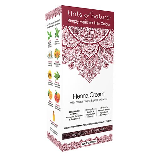 Tints Of Nature - Hårfarve Henna Creme Burgundy (70 Ml)