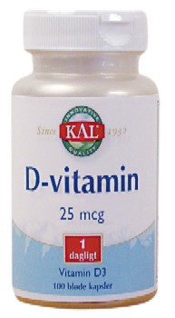  Kal D-vitamin 25 mcg (100 kapsler)