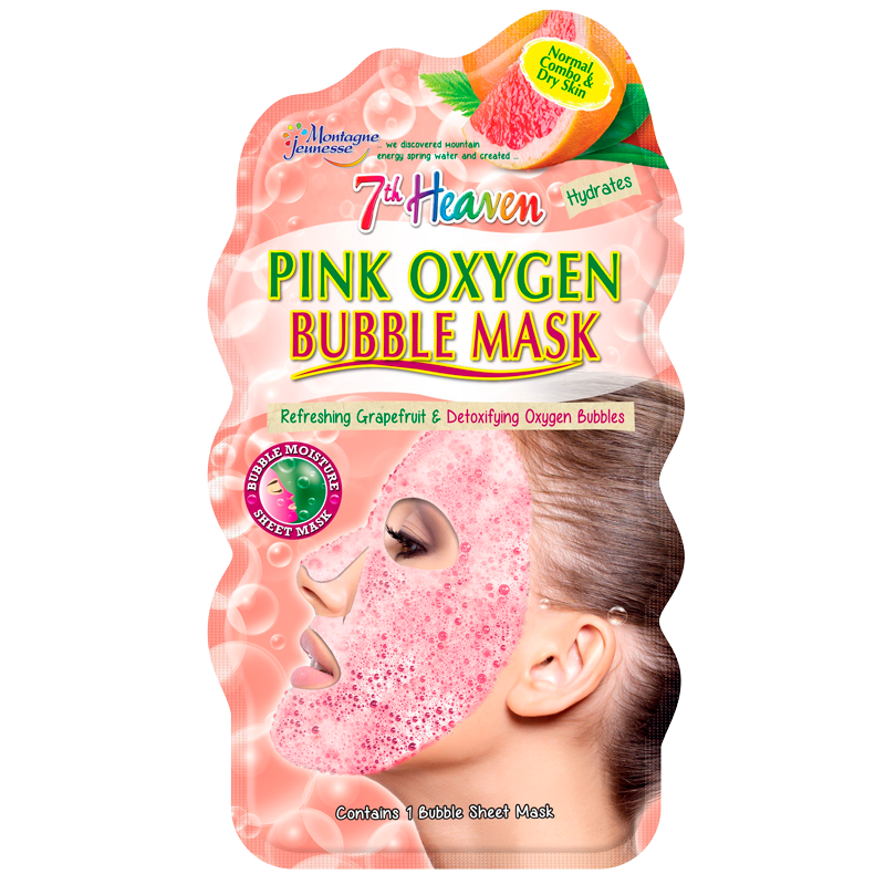 7th Heaven Pink Oxygen Bubble Sheet Mask (1 stk) thumbnail