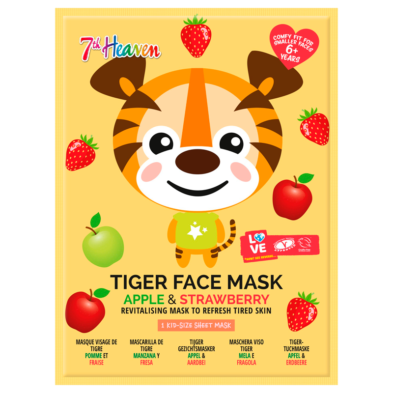 Billede af 7th Heaven Tiger Face Sheet Mask For Kids (1 stk)