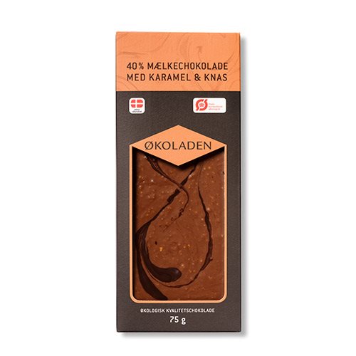 Økoladen Chokolade mælk karamel/knas Ø 40% (75 g) thumbnail