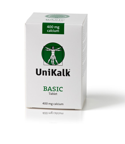 Unikalk® Basic 400 Mg Calcium (180 Tabletter)
