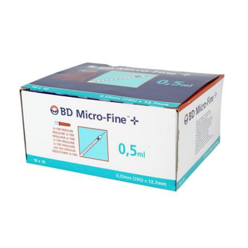 BD Micro Fine Insulinsprøjte 0,5 ml (100 stk) thumbnail