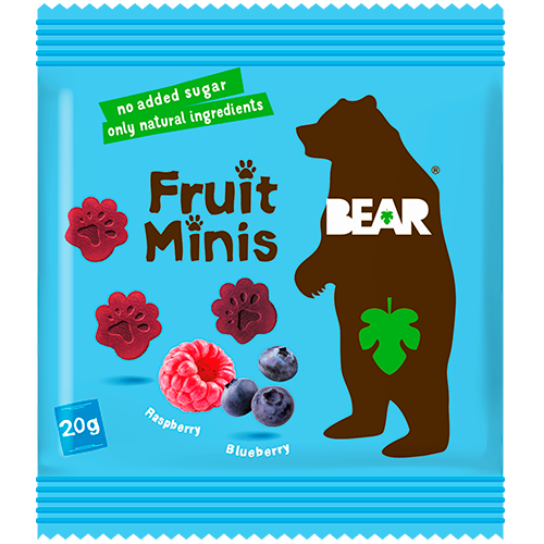 Billede af Bear Fruit Minis Raspberry Blueberry (20g)