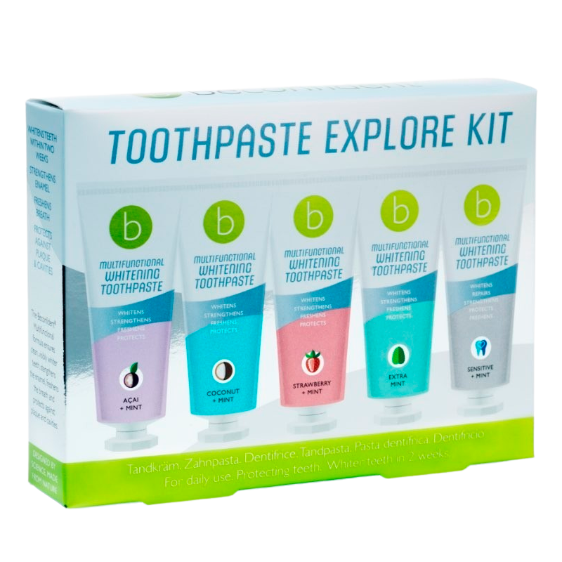 Billede af Beconfident Multifunctional Whitening Toothpaste Explore Kit 5 Flavours (5 x 25 ml)