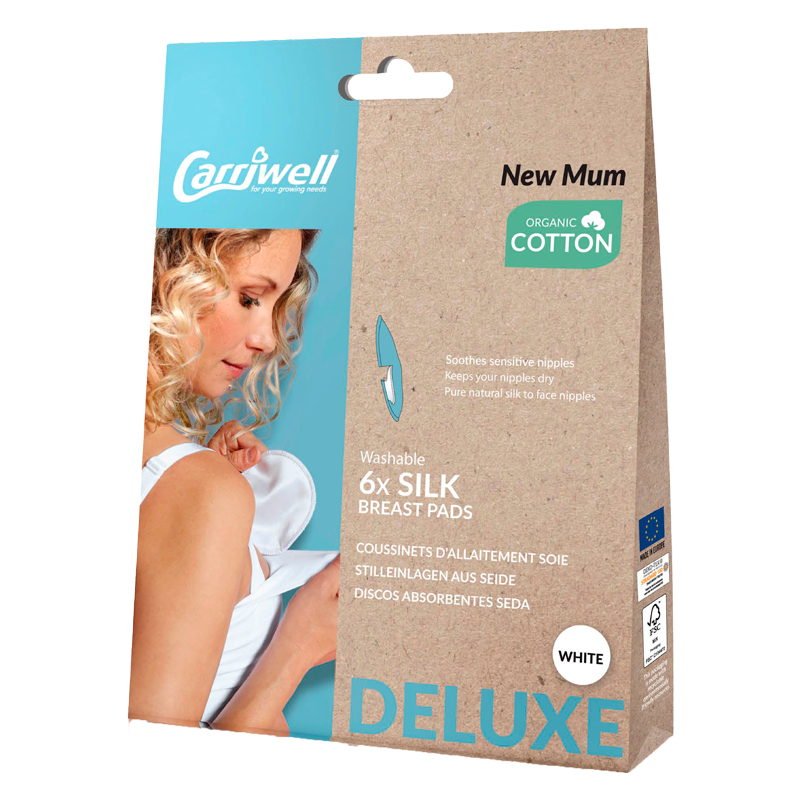 Carriwell Silk Breast Pads White (6 stk) thumbnail
