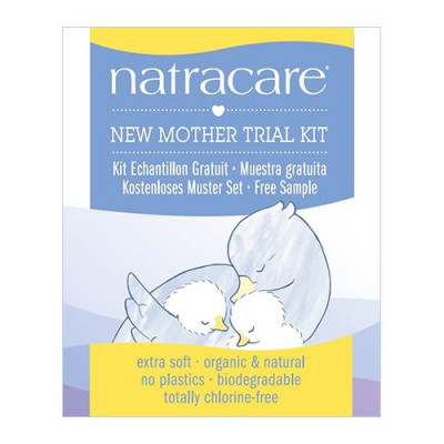 Natracare NewMother prøvepakke (1x baby vådserviet, 1x efterfødselsbind 2 x ammeindlæg)