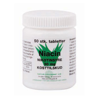 Natur Drogeriet Niacin (Syre) 30 mg (50 tabletter)