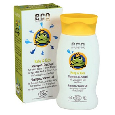 Eco Cosmestics Shampoo & Showergel Baby med Granatæble & Havtorn (200 ml)