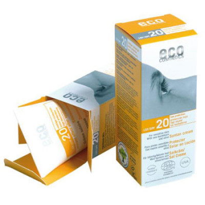 Eco Cosmetics Solcreme SPF 20 med havtorn og oliven (75 ml)