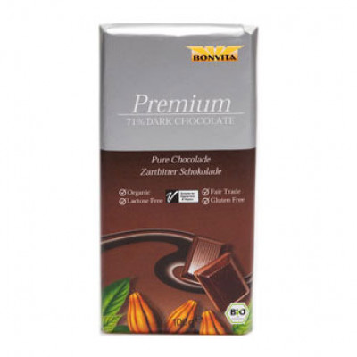 Chokolade mørk hasselnød 71% Ø 100 gr.