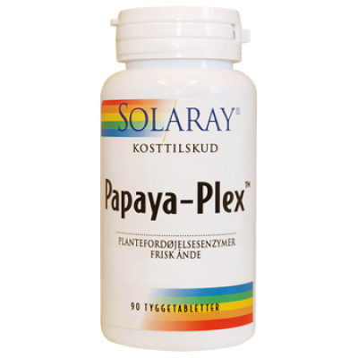 Solaray Papaya Plex (90 tyggetabletter)