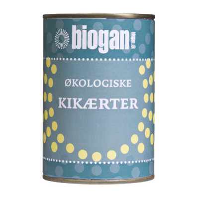 Biogan Kikærter på dåse Ø (400 gr)