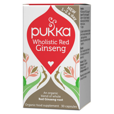 Pukka Rød Ginseng 800 mg Ø (30 kapsler)