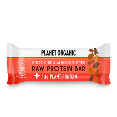 Planet Organic Raw proteinbar Choc Chips & Almond Butter Ø (50 g)