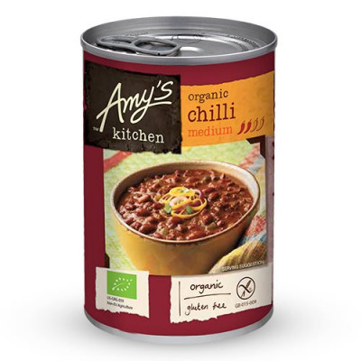 Amy's Kitchen Chili medium suppe m bønner, tofu Ø
