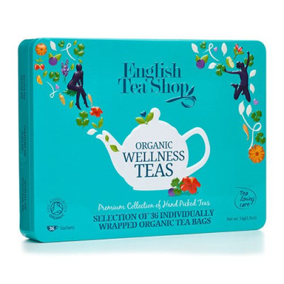 English Tea Shop Gaveæske Te Wellness Ø Organic 36 breve a 6 varianter
