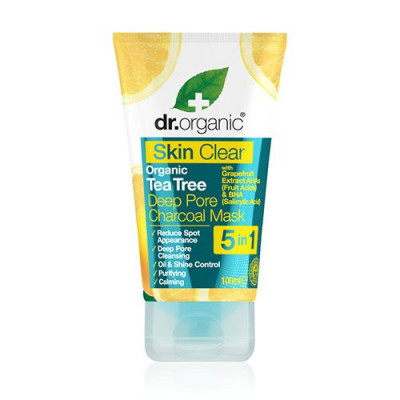 Dr. Organic Organic tea tree deep pore charcoal mask Skin Clear