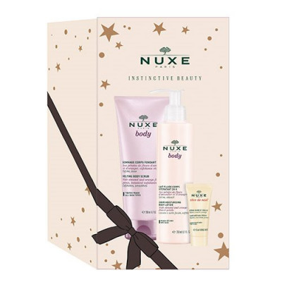 Nuxe Body Gaveæske Bodyscrub, Bodylotion, Håndcreme (415 ml)
