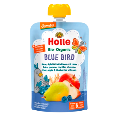 Holle Blue Bird Pære Æble & Blåbær Havregryn Grød (100 g)