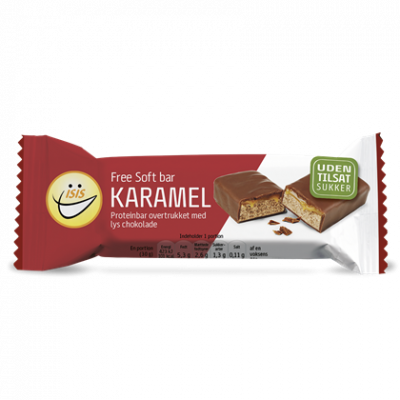EASIS Free Soft Bar med Karamelsmag - Lys chokolade (30 gr)