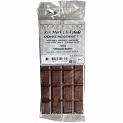 Pladechoko. 71% kakao mørk Ø 100 gr.