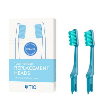 TIO Udskiftelige Tandbørstehoveder Blå (Soft 2 stk)