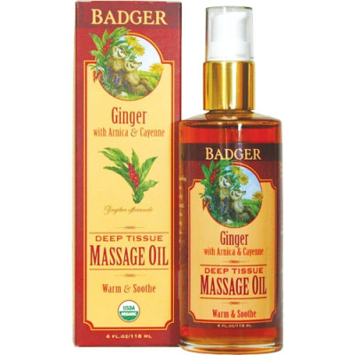 Badger Ginger Massage Oil (118 ml)