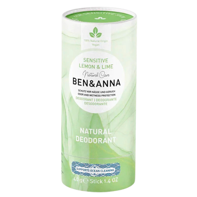 Ben & Anna Sensitive deodorant Lemon & Lime Papertube (60 g)