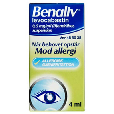 Benaliv Øjendråber 0,5 mg (4 ml)