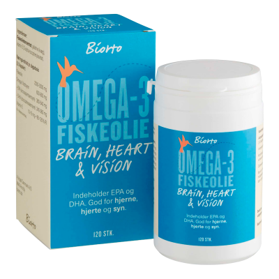 Biorto Omega-3 Fiskeolie (120 kap)