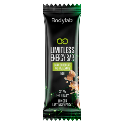 Bodylab Limitless Energy Bar Dark Chocolate & Hazelnuts (50 g) 