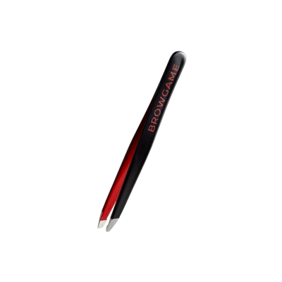 Browgame Signature Tweezer Slanted Black & Red (1 stk)