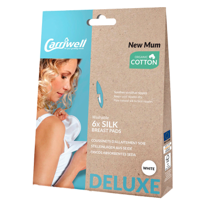 Carriwell Silk Breast Pads White (6 stk)