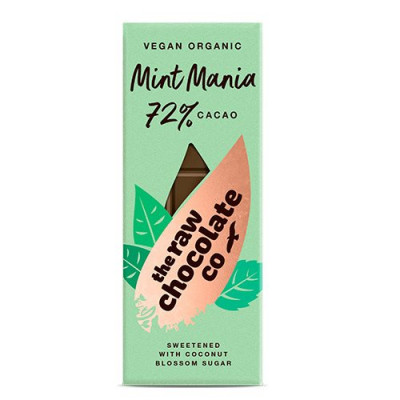 Vegan Organic Mint Mania Raw Chokolade Ø (38 g)