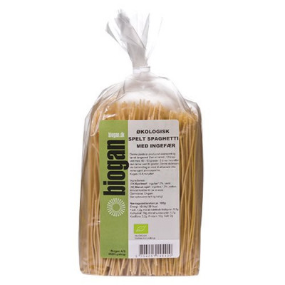 Biogan Spelt Spaghetti m. Ingefær Ø (250 g)