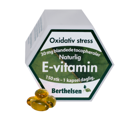 Berthelsen E-vitamin 30 mg (150 kapsler)