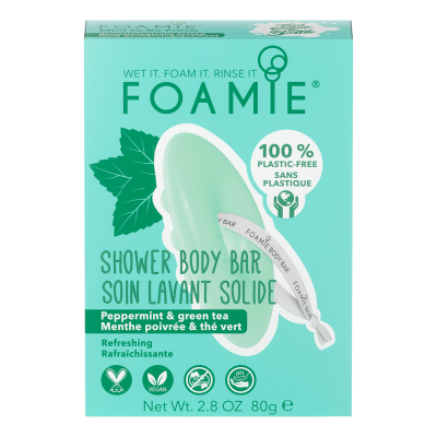 Foamie 2-In-1 Body Bar Peppermint Green Tea Cleanse & Refresh (1 stk)