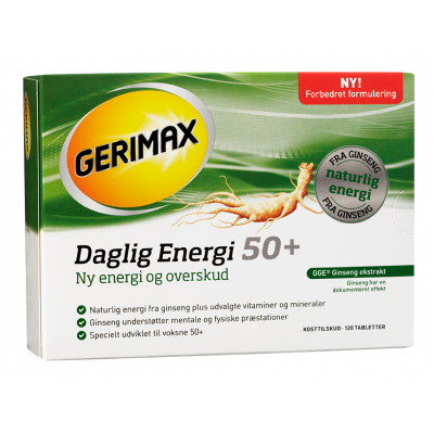 Gerimax Daglig Energi 50+ Grøn (120 tabletter) 