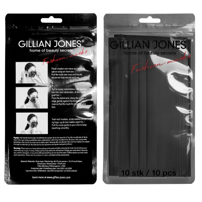 Gillian Jones Fashion Mundbind Sort (10 stk)