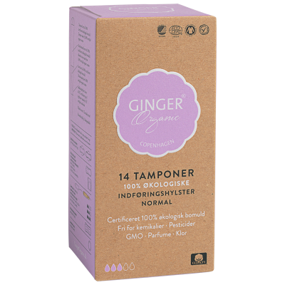 Ginger Organic Tampon m. Indføring Normal (14 stk)